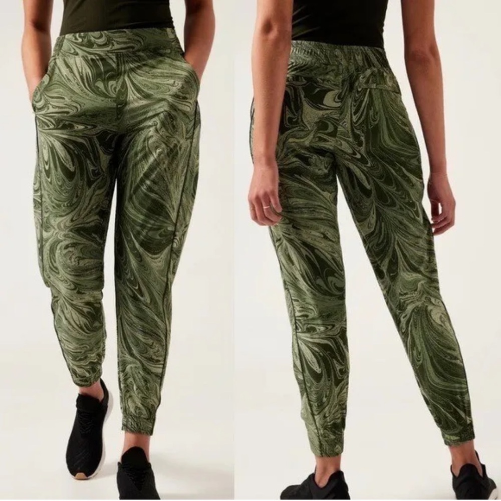Athleta Marble Green Brooklyn Joggers